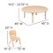 Flash Furniture Round 45 W, 45 L, 23.75 H, Plastic, Steel, Brown YU-YCX-0053-2-ROUND-TBL-NAT-E-GG - alternate 9